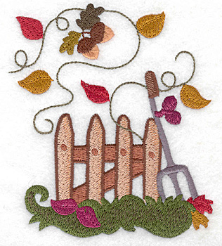 Embroidery Design: Picket fence large 4.36w X 4.95h