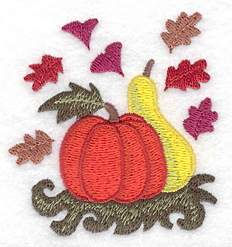 Embroidery Design: Pumpkin and gourd 2.80w X 2.99h