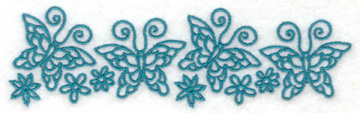 Embroidery Design: Row of butterflies 5.46w X 1.61h