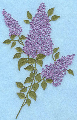 Embroidery Design: Lilac blooms A 4.49"w X 7.00"h