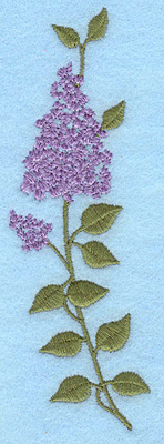 Embroidery Design: Lilac bloom C 1.62"w X 5.00"h