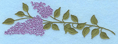 Embroidery Design: Lilac bloom D 6.00"w X 1.98"h