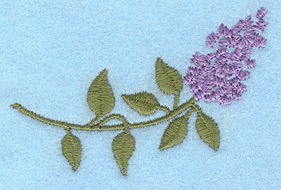 Embroidery Design: Lilac bloom single 2.62"w X 1.85"h