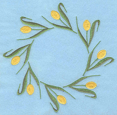 Embroidery Design: Tulip circle large 7.00"w X 7.00"h