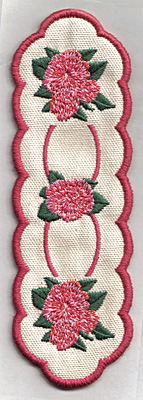 Embroidery Design: Bookmark 111 roses6.72w X 2.23h