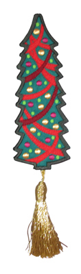 Embroidery Design: Bookmark 208 Christmas tree2.57w X 6.68h