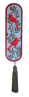 Embroidery Design: Bookmark 210 Cardinals2.04w X 6.81h