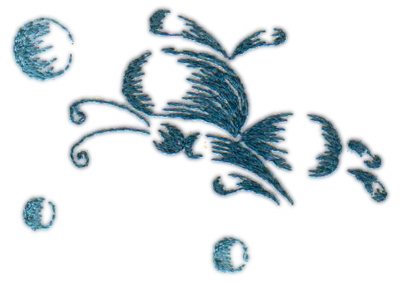 Embroidery Design: Butterflies & Bubbles 22.90" x 2.07"