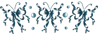 Embroidery Design: Butterflies and Bubbles11.75" x 3.88"