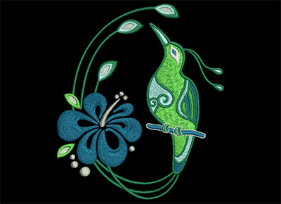 Embroidery Design: Birds of Paradise 4 Lg 4.20w X 4.92h