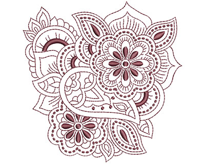 Embroidery Design: Beautiful Paisley 1 Lg 4.86w X 4.94h