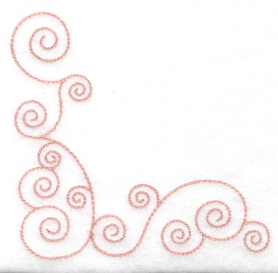 Embroidery Design: Corner swirls3.89w X 3.89h