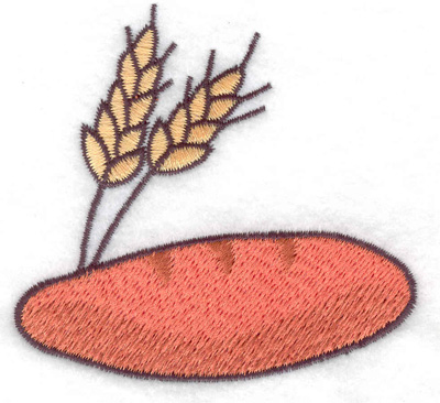 Embroidery Design: Loaf of bread 3.03w X 2.85h