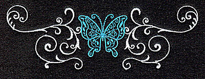 Embroidery Design: Butterfly Swirl D large 4.97w X 1.68h