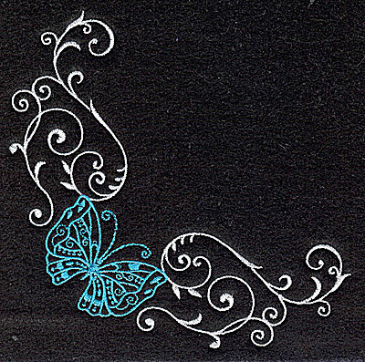 Embroidery Design: Butterfly Swirl G large 4.98w X 4.98h