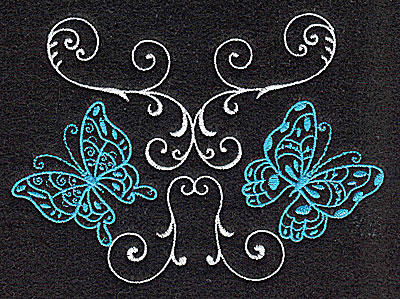 Embroidery Design: Butterflies Swirl I large 4.97w X 3.58h