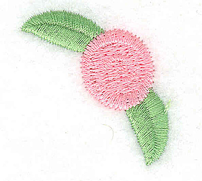 Embroidery Design: Pink Rosette large 1.49w X 1.51h
