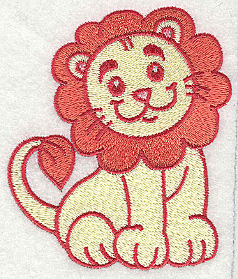 Embroidery Design: Lion large 3.23w X 3.78h