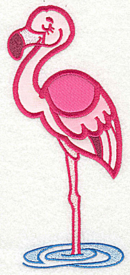 Embroidery Design: Flamingo three appliques 6.97w X 3.03h