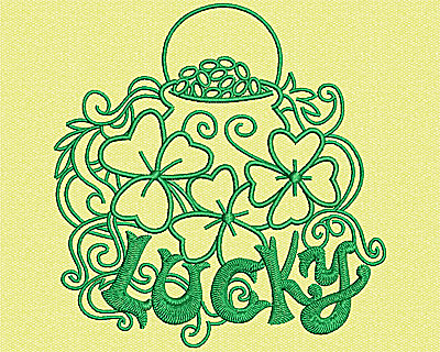 Embroidery Design: Pot Of Gold 4.50w X 4.31h