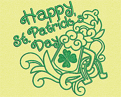 Embroidery Design: St Patricks Day 4.19w X 4.19h