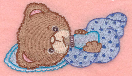 Embroidery Design: Baby bear with bottle large5.00w X 2.83h