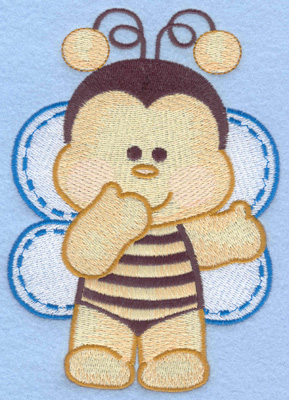 Embroidery Design: Bumble bee standing large4.10w X 5.84h