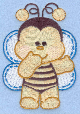 Embroidery Design: Bumble bee standing small2.74w X 3.90h