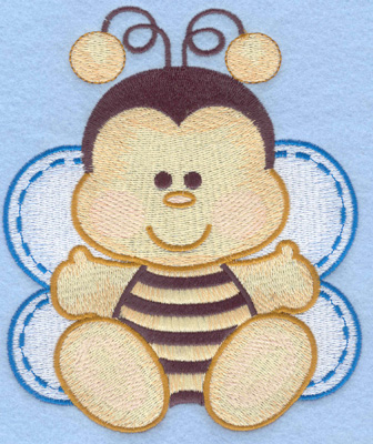 Embroidery Design: Bumble bee sitting large4.87w X 5.84h