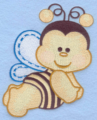 Embroidery Design: Flying bumble bee large4.36w X 5.84h