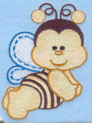 Embroidery Design: Flying bumble bee small2.91w X 3.90h