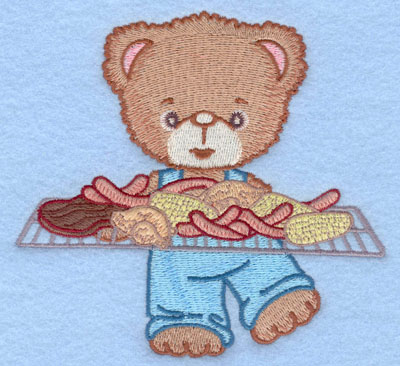 Embroidery Design: Bear with full grill large5.00w X 4.72h