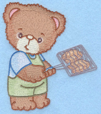 Embroidery Design: Bear with chicken large4.31w X 5.01h