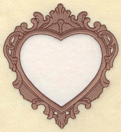 Embroidery Design: Heart Applique Two Color Border5.49w X 6.00h