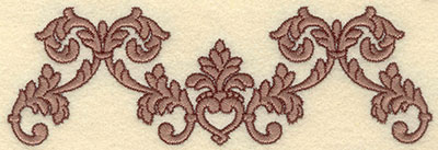 Embroidery Design: Romantic Wide Border Two Color6.68w X 2.17h