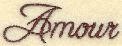 Embroidery Design: Amour3.01w X 1.06h