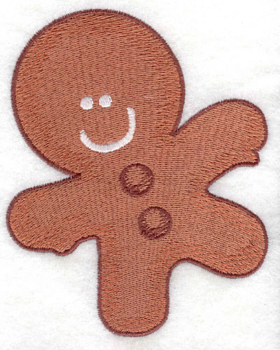 Embroidery Design: Gingerbread man large4.07w X 5.00h