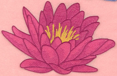 Embroidery Design: Water lily large7.00w X 4.53h
