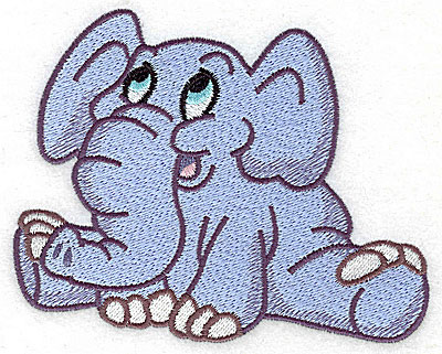 Embroidery Design: Elephant sitting large 4.97w X 4.02h