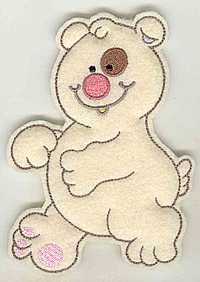 Embroidery Design: Feltie Bear large 3.71w X 4.94h