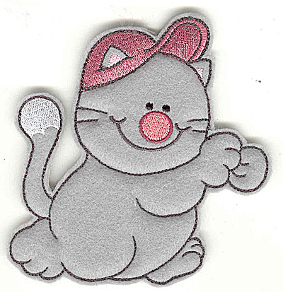 Embroidery Design: Feltie cat large 4.47w X 4.94h