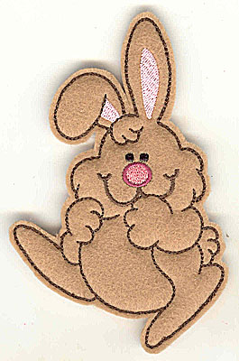 Embroidery Design: Feltie bunny large 3.12w X 4.96h