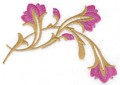 Embroidery Design: Flora drooping large 4.95w X 3.58h