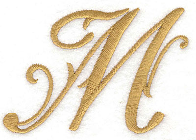 Embroidery Design: M large 3.75w X 2.55h