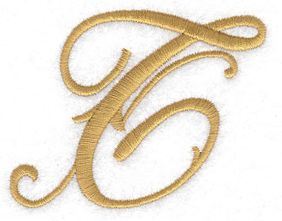 Embroidery Design: T large 3.28w X 2.58h