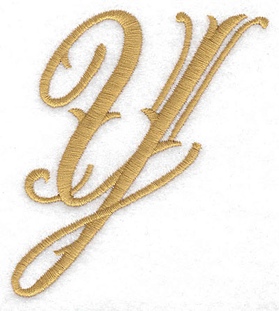 Embroidery Design: Y large 3.15w X 3.60h