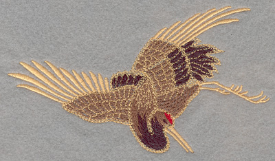 Embroidery Design: Crane Large6.00w X 3.40h