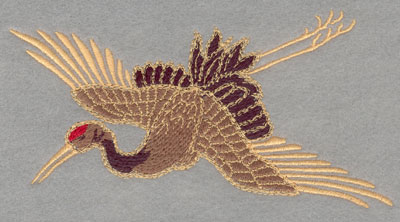Embroidery Design: Crane Flying Large6.01w X 3.12h