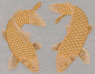 Embroidery Design: Double Koi Large6.13w X 4.73h