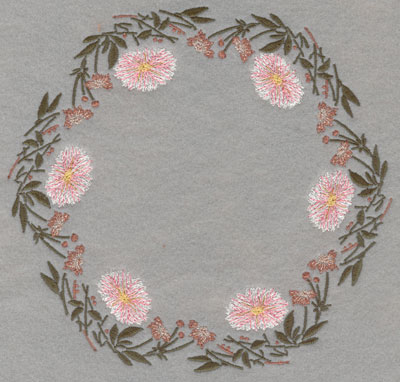 Embroidery Design: Circle of Flowers7.09w X 7.50h